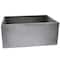 Nantucket Sinks 23-Inch Farmhouse Fireclay Sink with Concrete Finish FCFS2418S-Concrete - alternate 1
